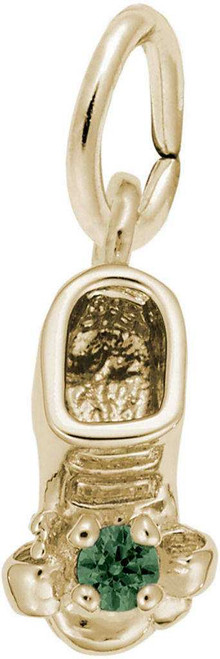 Image of May Babyshoe w/ Synthetic Crystal Charm (Choose Metal) by Rembrandt