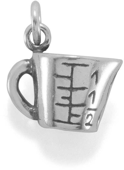 Image of Measuring Cup Charm 925 Sterling Silver
