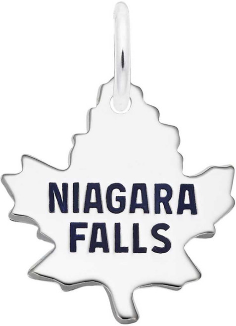 Image of Medium Coined Niagara Falls Maple Leaf Charm (Choose Metal) by Rembrandt