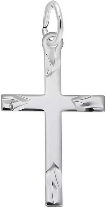 Image of Medium Flared Ends Cross Charm (Choose Metal) by Rembrandt