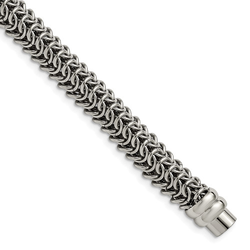 Mens 8.25" Stainless Steel Polished Bracelet