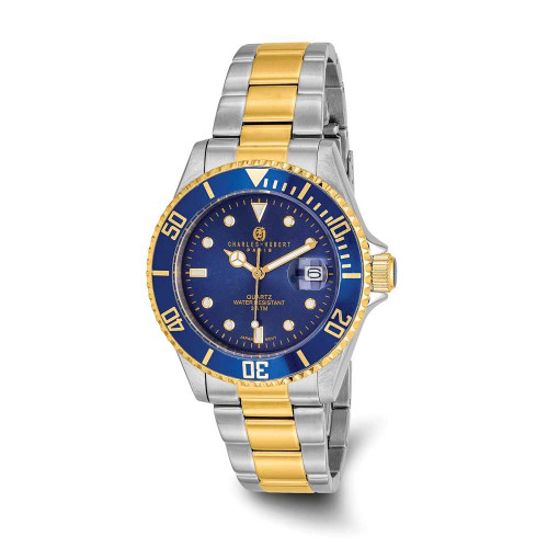 Image of Mens Charles Hubert Two-tone Stainless Steel Blue Dial Watch XWA590