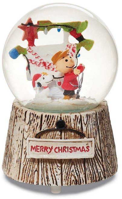Image of Merry Christmas Charlie Brown & Snoopy Musical Glitterdome (Gifts)