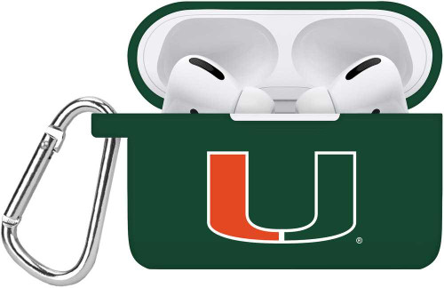 Image of Miami Hurricanes Silicone Case Cover Compatible with Apple AirPods PRO Battery Case - Green C-AAP1-117