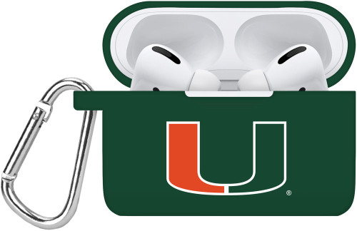 Miami Hurricanes Silicone Case Cover Compatible with Apple AirPods PRO Battery Case - Green