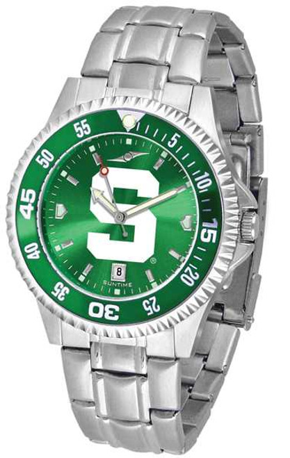 Image of Michigan State Spartans Competitor Steel AnoChrome Color Bezel Mens Watch