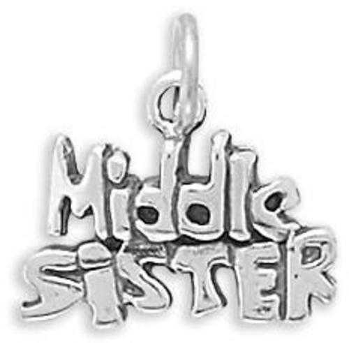Image of Middle Sister Charm 925 Sterling Silver