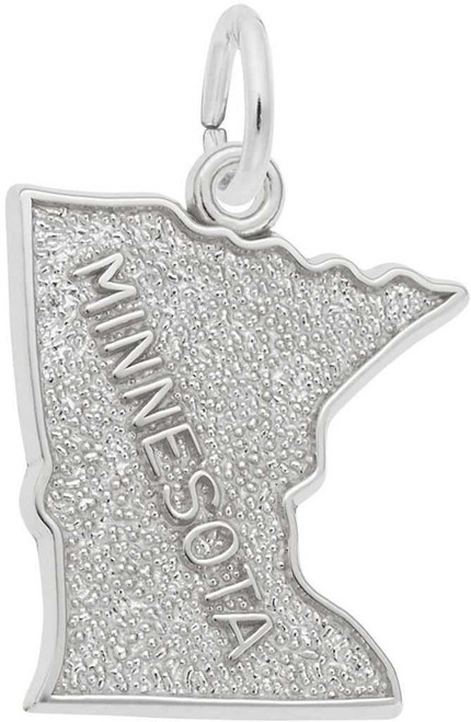 Image of Minnesota Map Charm (Choose Metal) by Rembrandt