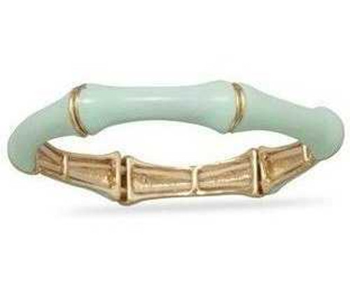 Image of Mint Green Bamboo Fashion Bangle Bracelet - LIMITED STOCK