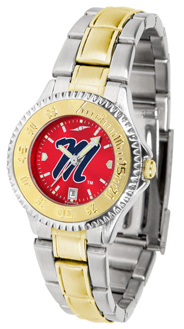 Mississippi Rebels Ole Miss Competitor Ladies Two Tone AnoChrome Watch