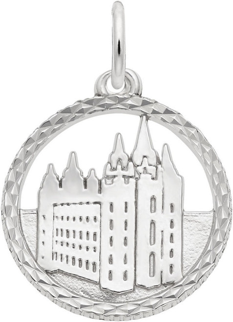 Mormon Temple Faceted Charm (Choose Metal) by Rembrandt