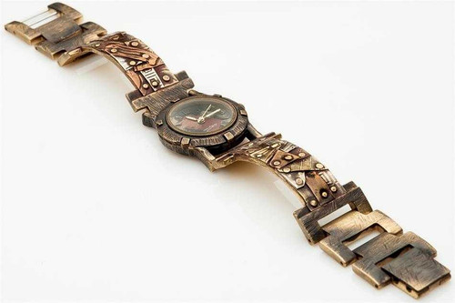 Image of Small Golan Three-Tone-Narrow WatchCraft Handmade Watch