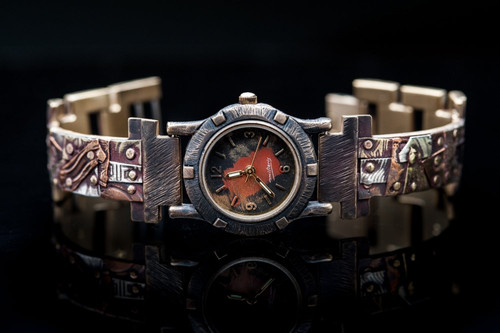 Image of Small Golan Three-Tone-Narrow WatchCraft Handmade Watch