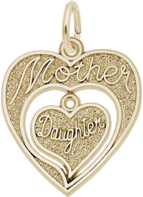 Image of Mother Daughter Hearts Charm (Choose Metal) by Rembrandt
