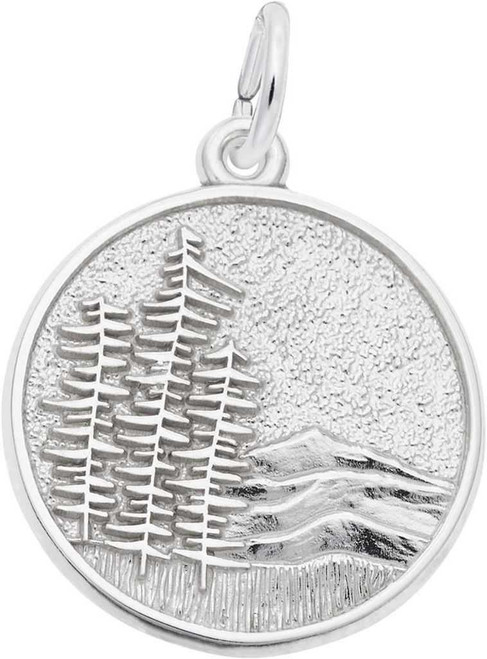 Image of Mountain Scene Charm (Choose Metal) by Rembrandt
