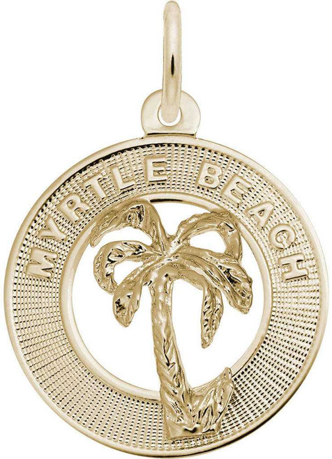 Image of Myrtle Beach Palm Tree Ring Charm (Choose Metal) by Rembrandt
