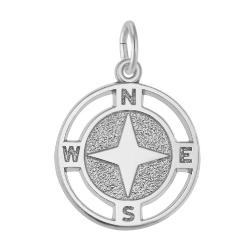 Image of Nautical Compass Charm (Choose Metal) by Rembrandt