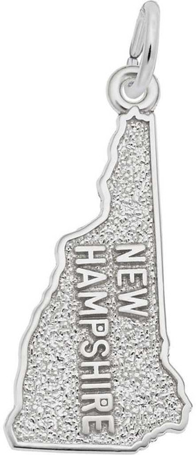 Image of New Hampshire Map Charm (Choose Metal) by Rembrandt