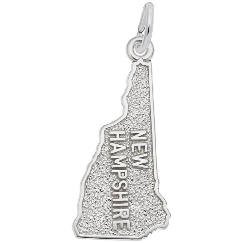 Image of New Hampshire Map Charm (Choose Metal) by Rembrandt