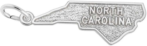 Image of North Carolina Map Charm (Choose Metal) by Rembrandt