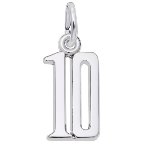 Image of Number 10 Charm (Choose Metal) by Rembrandt