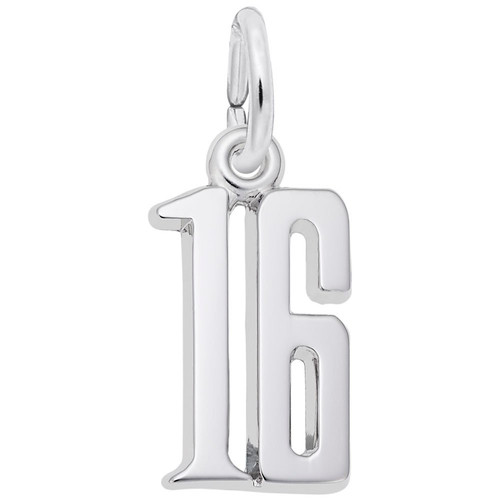 Image of Number 16 Charm (Choose Metal) by Rembrandt