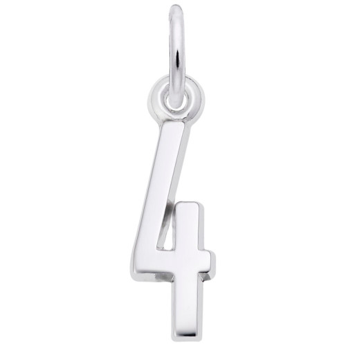 Image of Number 4 Charm (Choose Metal) by Rembrandt