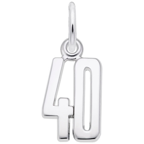 Image of Number 40 Charm (Choose Metal) by Rembrandt