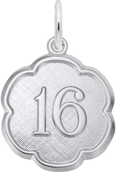 Image of Number Sixteen Charm (Choose Metal) by Rembrandt