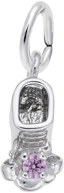 Image of October Babyshoe w/ Synthetic Crystal Charm (Choose Metal) by Rembrandt