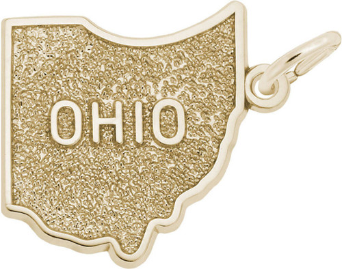 Ohio Map Charm (Choose Metal) by Rembrandt