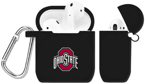 Image of Ohio State Buckeyes Silicone Case Cover Compatible with Apple AirPods Battery Case - Black C-APA2-177