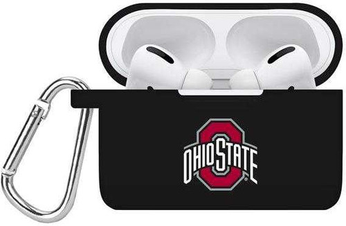 Image of Ohio State Buckeyes Silicone Case Cover Compatible with Apple AirPods PRO Battery Case - Black C-AAP2-177