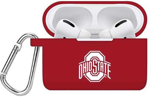 Image of Ohio State Buckeyes Silicone Case Cover Compatible with Apple AirPods PRO Battery Case - Crimson Red C-AAP1-177