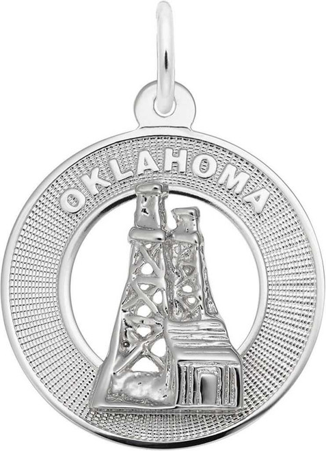 Image of Oklahoma Oil Field Ring Charm (Choose Metal) by Rembrandt