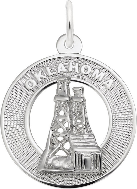 Oklahoma Oil Field Ring Charm (Choose Metal) by Rembrandt