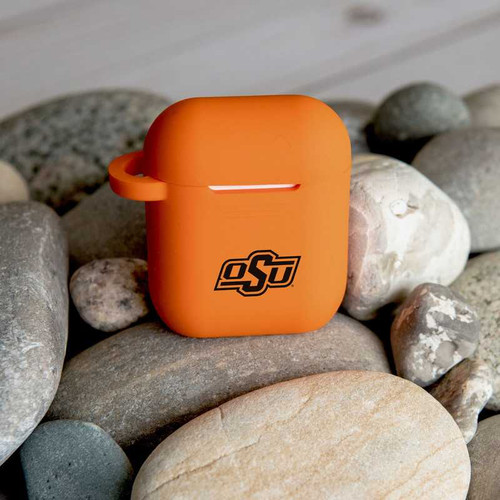 Image of Oklahoma State Cowboys Silicone Case Cover Compatible with Apple AirPods Battery Case - Orange C-APA1-140