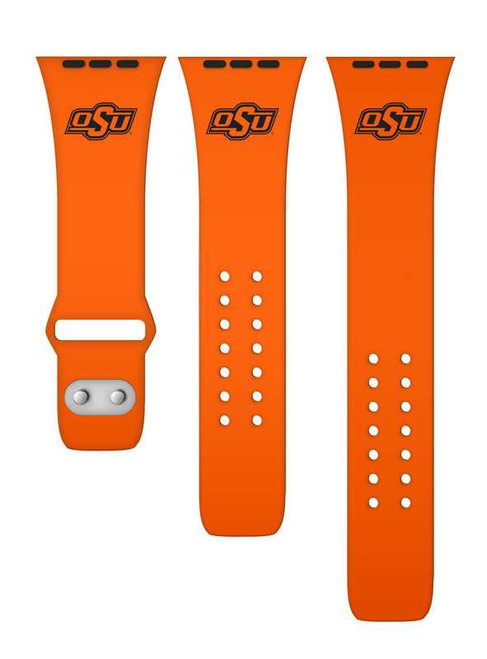 Image of Oklahoma State Cowboys Silicone Watch Band Compatible with Apple Watch - 42mm/44mm/45mm Orange C-AB1-140-42