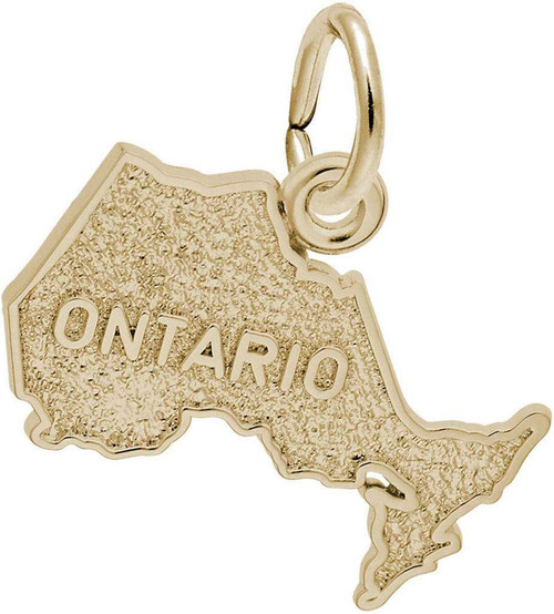 Image of Ontario Map Charm (Choose Metal) by Rembrandt