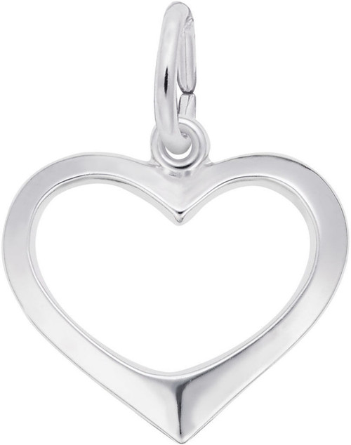 Open Heart Charm (Choose Metal) by Rembrandt