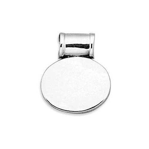 Image of Oval Polished Engravable Pendant 925 Sterling Silver - LIMITED STOCK