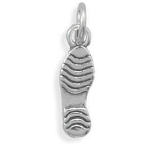 Image of Oxidized Running Shoe Charm 925 Sterling Silver