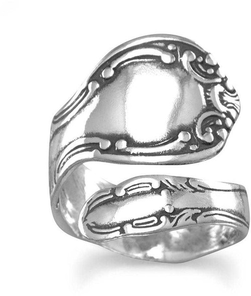 Image of Oxidized Spoon Ring 925 Sterling Silver