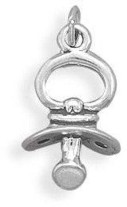 Image of Pacifier Charm 925 Sterling Silver