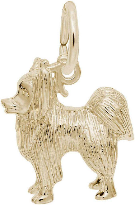 Image of Papillon Dog Charm (Choose Metal) by Rembrandt