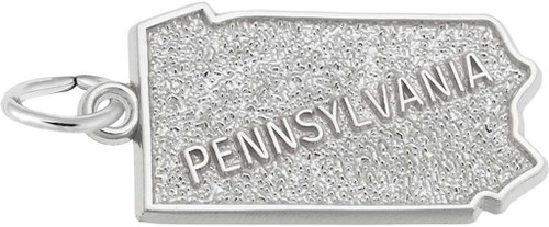 Image of Pennsylvania Map Charm (Choose Metal) by Rembrandt