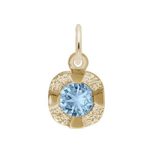 Image of Petite Simulated Birthstone - December Charm (Choose Metal) by Rembrandt