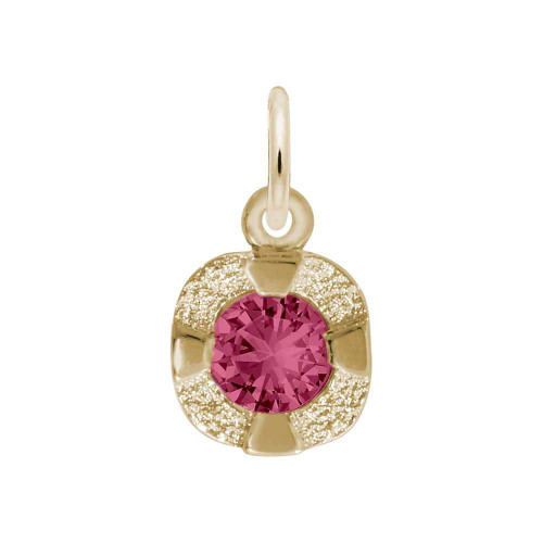 Image of Petite Simulated Birthstone - January Charm (Choose Metal) by Rembrandt