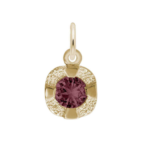 Image of Petite Simulated Birthstone - June Charm (Choose Metal) by Rembrandt