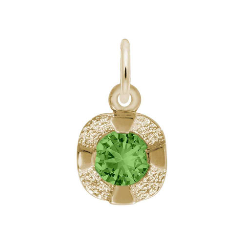 Image of Petite Simulated Birthstone - May Charm (Choose Metal) by Rembrandt